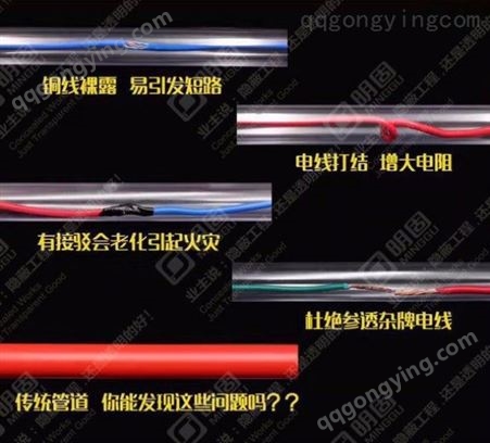厂家PVC红蓝线管｜ZhuangYuan/状元_新型PVC线管｜暗装可弯线管