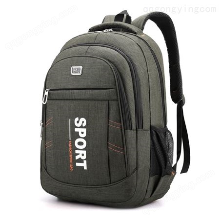 跨境定制logo双肩包 大容量扩展多功能印花休闲透气商务电脑背包
