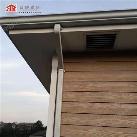 供应铝合金成品天沟 金属雨水槽 别墅外墙檐口滴水槽现场测量