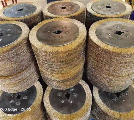 和沐刷业 剥漆钢丝轮 打磨除锈金属丝抛光轮 不锈钢丝毛刷轮