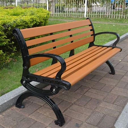 公园椅户外休闲不锈钢景观座椅铁艺坐凳小区广场休息防腐实木椅