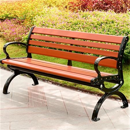公园椅户外休闲不锈钢景观座椅铁艺坐凳小区广场休息防腐实木椅