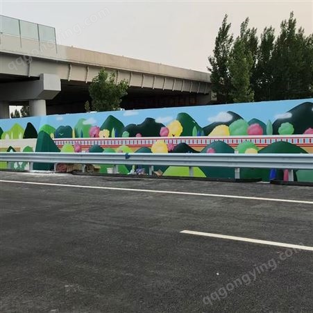 艺彩市政规划户外墙面彩绘 文化宣传美化环境