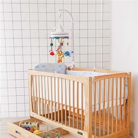Hörstel iSleep 德国赫思欧洲设计婴儿床 大抽屉收纳实木宝宝床 批发零售加盟