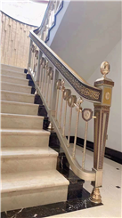 轻奢风格铝栏杆 别墅旋转铝合金楼梯扶手免费上门安装测量