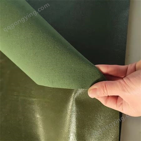 户外绿色PVC涂塑布防水防雨有机硅帆布篷布盖布