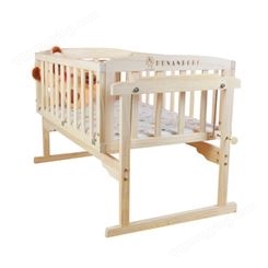 波比木业 定制全实木加厚儿童床 带护栏环保婴儿床 环保健康