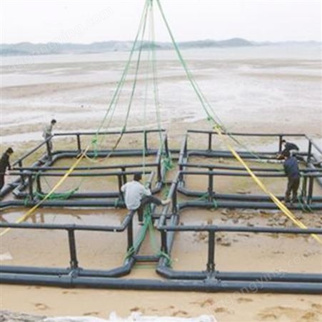 海面圆形方形养鱼水产养殖箱养殖网箱PE深海抗风浪网箱专用管
