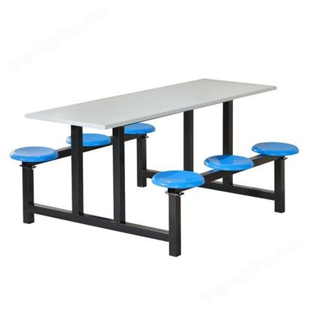 加厚食堂不锈钢餐桌椅 学生餐厅4人位经济款 可定制120*60*140cm