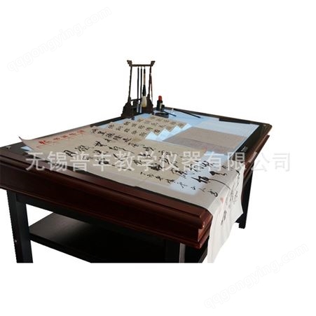 古韵木质工艺桌面含透光钢化玻璃HP2412HR仿古特大型拷贝桌 批发