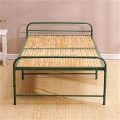 折叠床 钢制单人床 1.2米简易加固木板床钢木床 办公室家用午休午睡床陪护床厂家