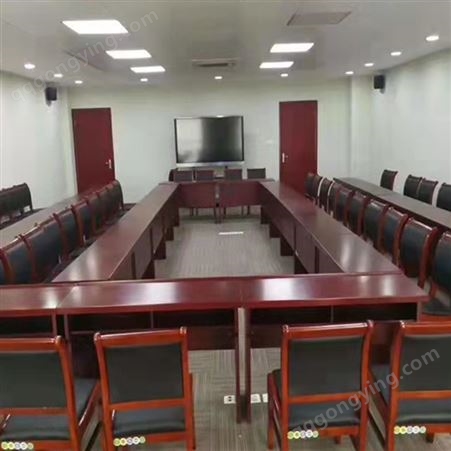 条形桌 公司大型会议桌 可拼接 实木材料 办公家具座椅 组合式