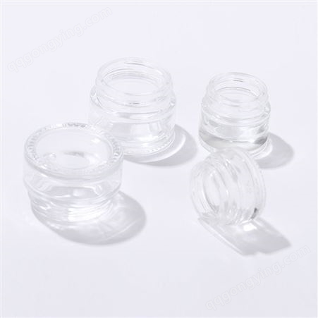 厂家批发 5-100g透明膏霜罐 玻璃面霜瓶 眼霜分装瓶  化妆品瓶  可定制
