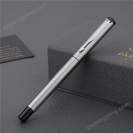 PARKER派克宝珠笔威雅钢杆白夹签字笔（不锈钢本色）0.5/0.7mm笔芯