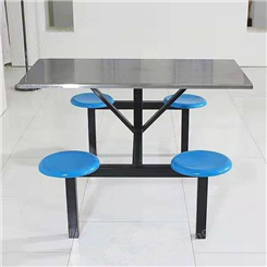 润金 定制不锈钢桌椅 连体餐桌凳 食堂餐桌椅 大量销售