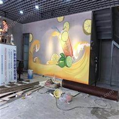 中山柠檬茶彩绘墙绘上门,壁画,古建筑彩绘,彩绘