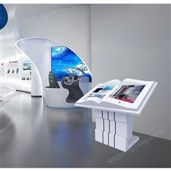 多媒体展厅展馆 3D立体全息投影展示柜 悬浮成像展示柜 触摸液晶展柜