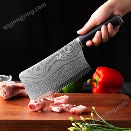 德国钼钒钢菜刀 厨房家用不锈钢斩切片 两用刀具锋利砍骨