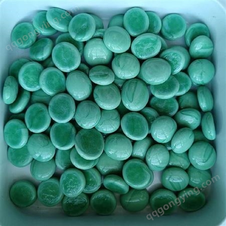 玻璃扁珠-绿色造景装饰用 玻璃扁珠-镶嵌 石诚矿业价格