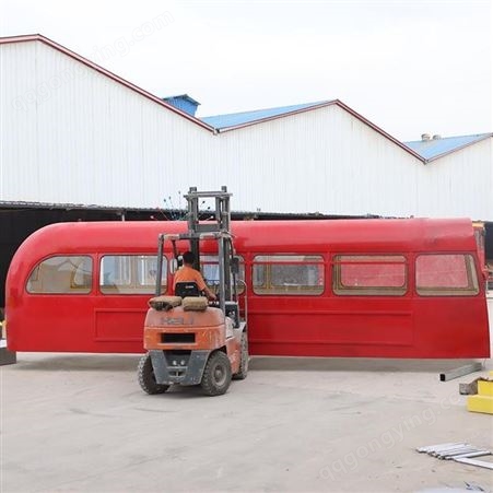 威四方定制红色公交车巴士 1：1复古汽车模型 装饰品摆件