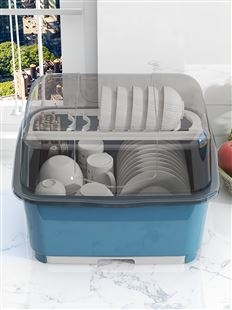 厨房沥水碗柜带盖餐具放碗碟置物架小型家用多功能装碗筷收纳箱盒