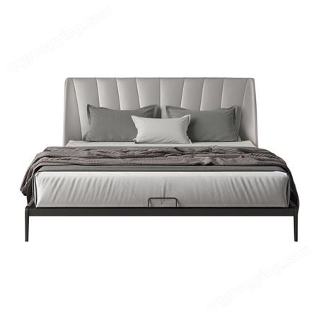 搏德森软体床现代简约1.5床意式极简双人1.8轻奢床大气软包