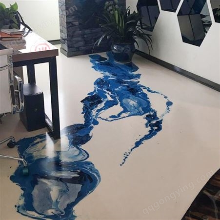 水墨树脂室内泼墨艺术地坪漆 中国风水墨画地坪