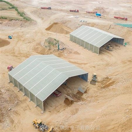 砂石料厂环保帐篷装配式篷房组装装配式结构密闭性好防晒保温