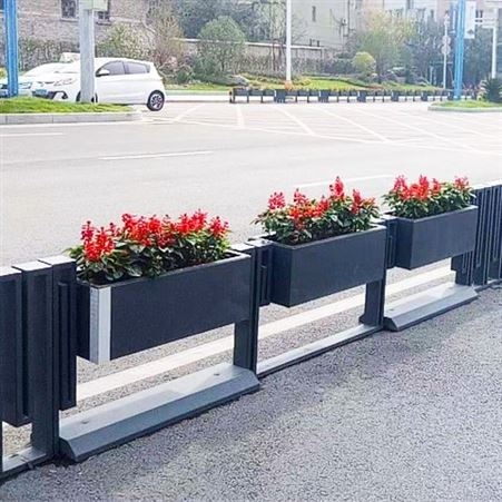 市政不锈钢花箱护栏 户外道路隔离带防撞栏杆提供安装