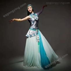 天浴舞蹈服藏族女卓玛少数民族风套装成人开场舞大摆裙