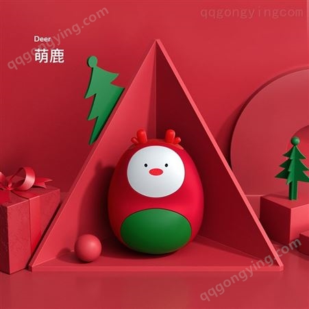 久希小鹿圣诞暖手宝 免费设计logo 100个起订不单独零售